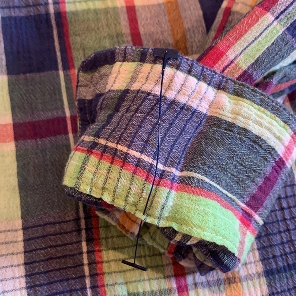 NWOT - Chaps Lightweight Plaid Button Down Top Size Small - Picture 13 of 15